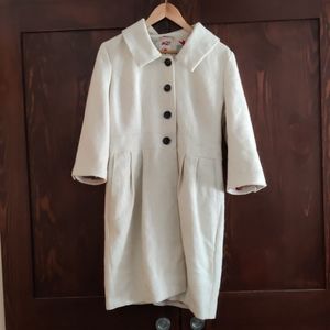 Cream Peacoat by Tulle
